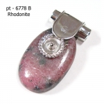 925 sterling silver pink rhodonite hih fashion pendant jewellery